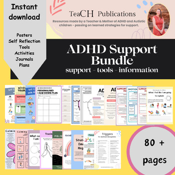 Preview of ADHD Support Bundle - Information, Activities, Posters for all ages
