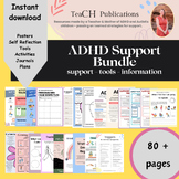 ADHD Support Bundle - Information, Therapy Worksheets, Act