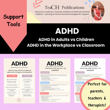 Preview of ADHD children vs adult signs and symptoms - ADHD in the Classroom & workplace
