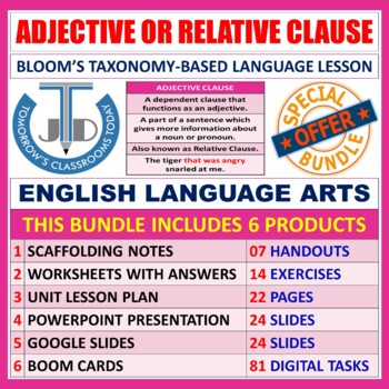 Preview of ADJECTIVE CLAUSE OR RELATIVE CLAUSE - BUNDLE