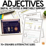 ADJECTIVES Learning Set | ENGAGING Test Prep Revision Google Slides + Printable