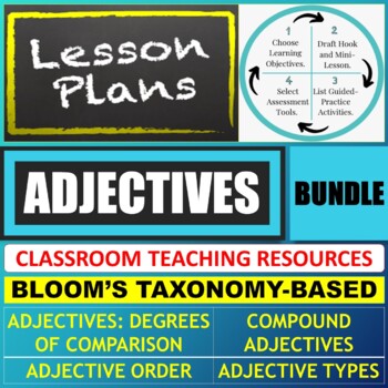 Preview of ADJECTIVES - UNIT LESSON PLANS - BUNDLE