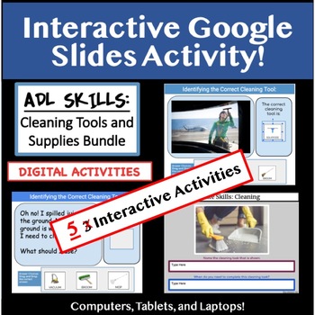 Preview of ADL: Cleaning Tools Bundle  Interactive Google Slides 