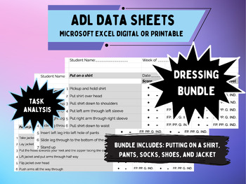 Preview of ADL Dressing Data Collection Bundle