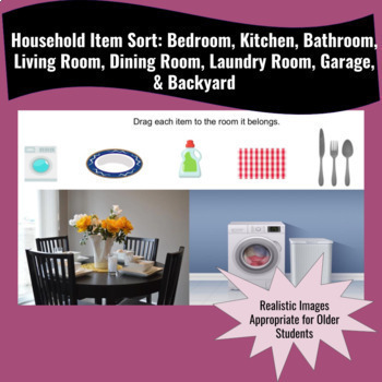Preview of ADL: Interactive Sort of Household Items across 8 Rooms in the House