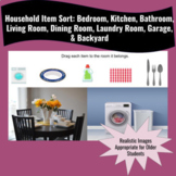 ADL: Interactive Sort of Household Items across 8 Rooms in
