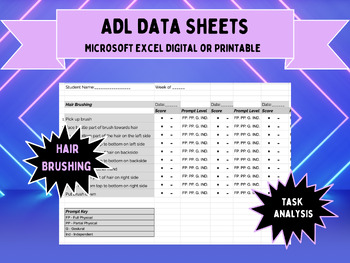 Preview of ADL Skill - Autism - Hair Brushing Data Collection