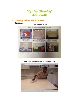 Preview of ADL's: Cleaning (From Task Galore & Functional System App)