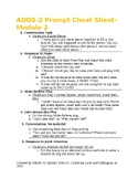 ADOS-2 Cheat Sheet: Module 2