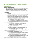 ADOS-2 Cheat Sheet: Module 1