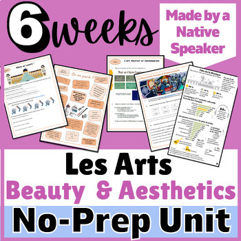 Preview of ADVANCED AP FRENCH Thematic Unit on Art Beauty & Aesthetics | 5+ weeks Immersion
