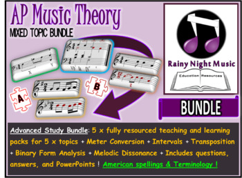 Preview of AP MUSIC THEORY Mixed Topic Bundle