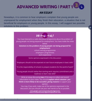 Preview of ADVANCED WRITING FOR ENGLISH LEARNERS