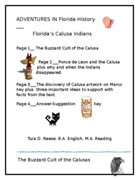 Preview of ADVENTURES IN FLORIDA HISTORY __THE BUZZARD CULT OF THE CALUSAS