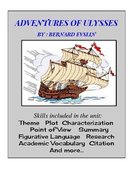 Preview of ADVENTURES OF ULYSSES UNIT  Distance Learning
