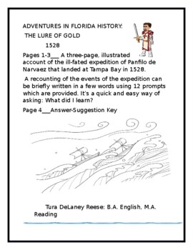 Preview of ADVENTURES in FLORIDA HISTORY___THE LURE OF GOLD