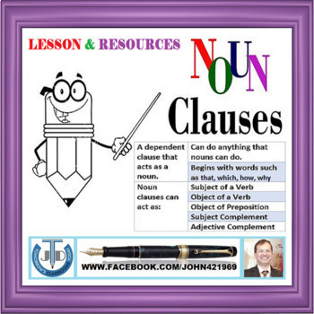 Preview of NOUN CLAUSE OR NOMINAL CLAUSE - UNIT LESSON PLAN