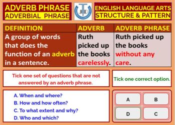 Adverbial Phrases 17 Worksheets With Answers By John Dsouza Tpt