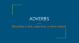 ADVERBS MULTI-DAY LESSON BUNDLE FOR MIDDLE & HIGH SCHOOL |