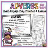 ADVERBS Lesson | Worksheets | Activity | Game | Anchor Cha