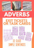 ADVERBS in simple sentences - Popsicle Stick Exit Ticket (