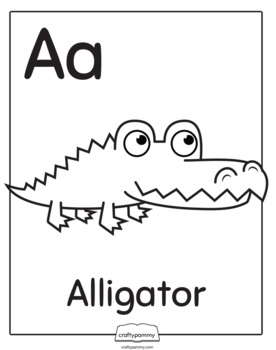 AEIOU Vowels Coloring Ebook Animal Edition by CraftyPammy by CraftyPammy