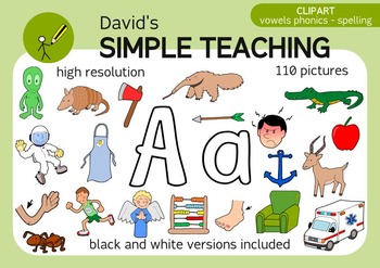 A E I O U Vowels Clipart Bundle For Spelling And Phonics Tpt