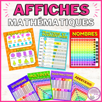 Preview of AFFICHES MATHÉMATIQUES de classe en français - MATHEMATIC POSTERS for classroom