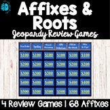 AFFIXES AND ROOTS REVIEW GAMES JEOPARDY Greek Latin L4b Test Prep