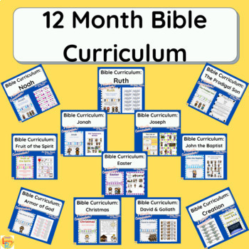 Preview of AFFORDABLE - 12 Month Basic Bible Curriculum!!