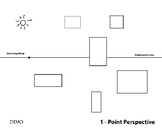 1-Point Perspective Worksheets