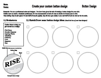 Preview of AFK Button Design (Proportional for 2.25'' size button)