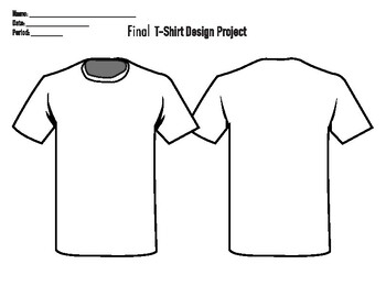 T-Shirt Final Worksheet by AFK Art Worksheets | TPT