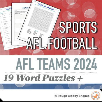 Preview of AFL Football - Teams 2024 - Word Puzzles & Literacy