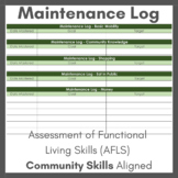 AFLS Community Skills Maintenance Log (Editable)