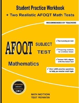 Preview of AFOQT Subject Test Mathematics: Student Practice Workbook + Two Tests