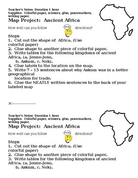 Preview of AFRICA (ANCIENT - 1500 BCE - 3 KINGDOMS - PROJECT)