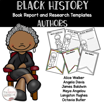 Preview of AFRICAN AMERICAN BLACK HISTORY BOOK REPORT RESEARCH TEMPLATES set 1 authors