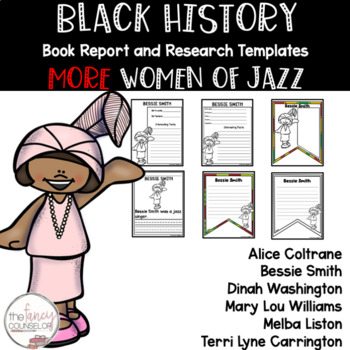 Preview of African American Black History Report Research Templates More Women of Jazz