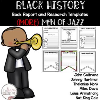 Preview of African American Black History Book Report Research Templates MORE Men of Jazz