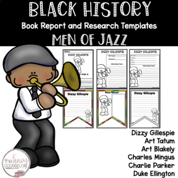 Preview of African American Black History Report Research Templates Men of Jazz
