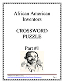AFRICAN AMERICAN INVENTORS CROSSWORD PUZZLE PART #1