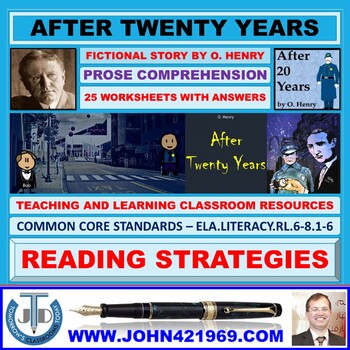 Preview of AFTER TWENTY YEARS BY O HENRY - STORY COMPREHENSION - TASKS AND EXERCISES