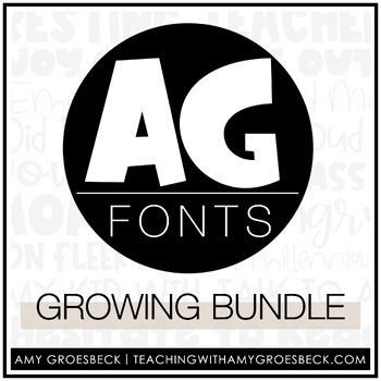 Preview of Amy Groesbeck Fonts: The GROWING Bundle