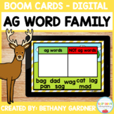 AG Word Family - Boom Cards - Decodable Reader - Interacti
