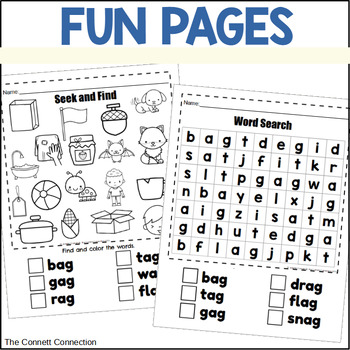 AG Word Family Fun Sheets by The Connett Connection | TpT