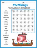 AGE OF THE VIKINGS Word Search Worksheet Activity - (4th 5