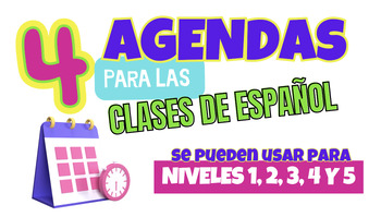 Preview of AGENDAS PARA ORGANIZARTE EN LA CLASE DE ESPAÑOL