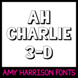 AHCharlie 3-D - Cute Font - Bold Font - 3D Font for Commer