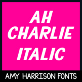 AHCharlie Italic - Cute Font - Thick Font - Bold Italic Fo
